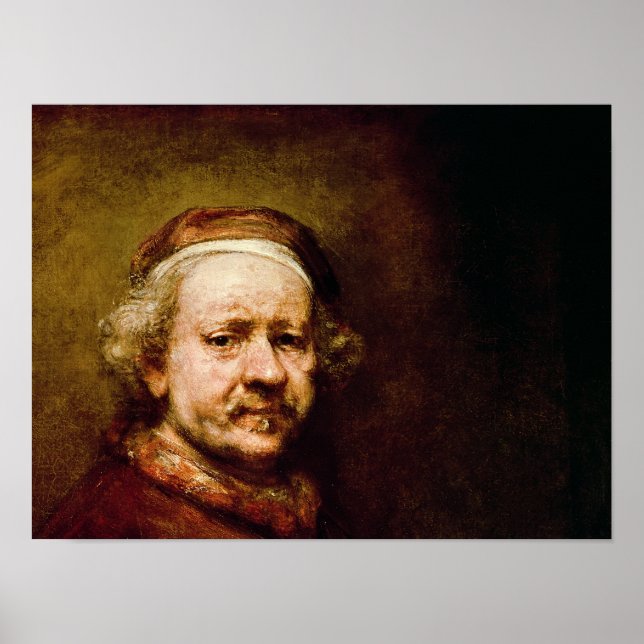 Póster Autoretrato a la edad de 63 años, 1669 (Frente)