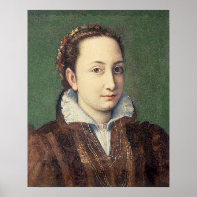 Póster Autoretrato, ataviado como criada de honor (Frente)