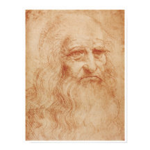 Autoretrato, Calca Roja, Leonardo da Vinci, 1519