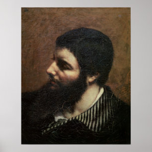 Póster Autoretrato con collar a rayas