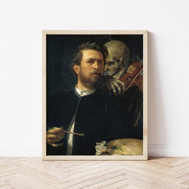 Póster Autoretrato con muerte inestable | Arnold Böcklin (Subido por el creador)