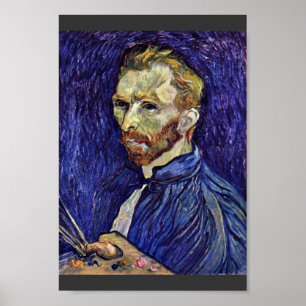 Póster Autoretrato Con Paleta De Vincent Van Gogh
