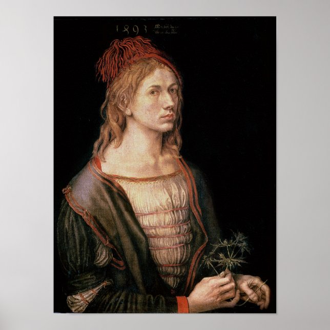 Póster Autoretrato con un silbido, 1493 (Frente)