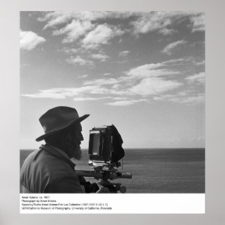 Póster Autoretrato de Ansel Adams, aproximadamente 1967