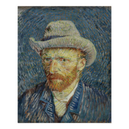 Póster Autoretrato de Van Gogh con glotonería Gorra de Fe