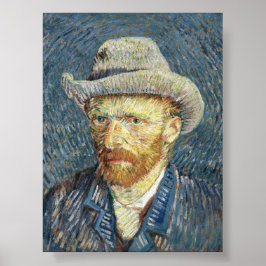 Póster Autoretrato de Van Gogh con Gorra de Grey Felt
