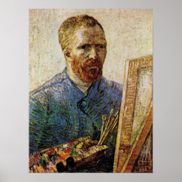 Póster Autoretrato de Van Gogh frente a Easel