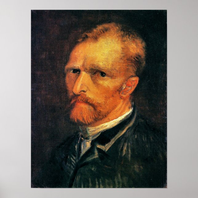 Póster Autoretrato de Vincent van Gogh 1886 (Frente)