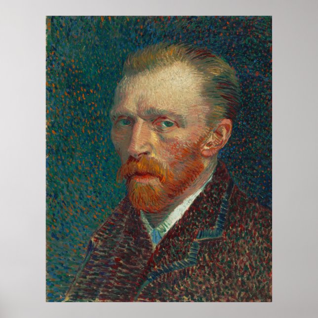 Póster Autoretrato de Vincent Van Gogh 1887 (Frente)