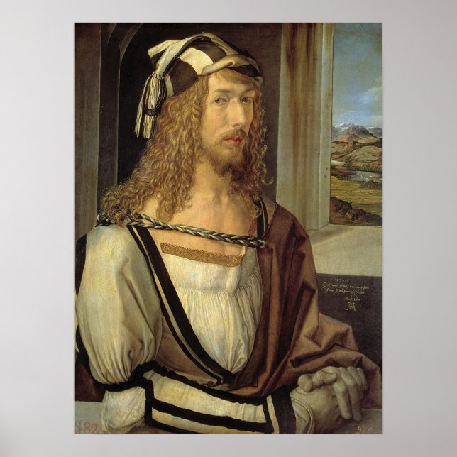 Póster Autoretrato (Durer 1498) (Frente)