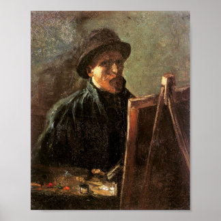 Póster Autoretrato, Gorra oscuro, Bella Artes de Easel Va
