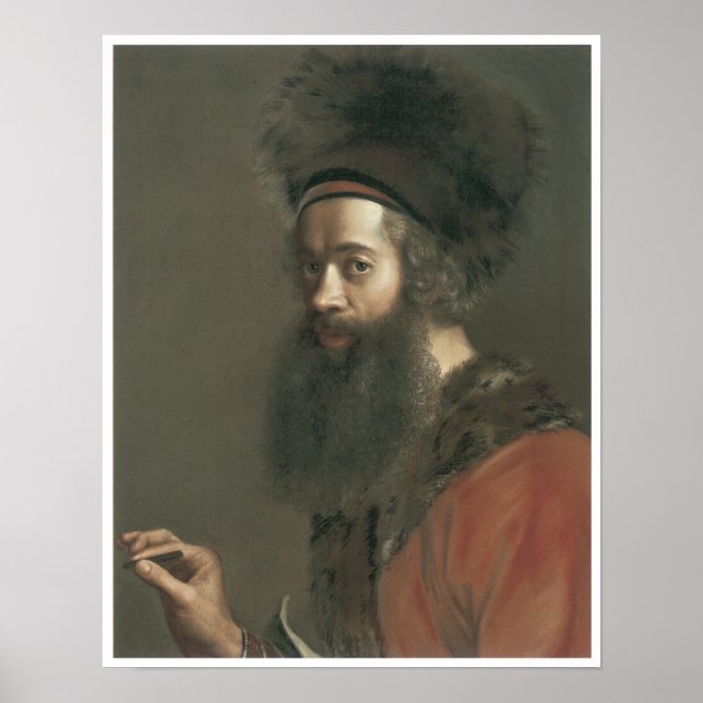 Póster Autoretrato, Jean-Etienne Liotard, 1744-45 (Frente)