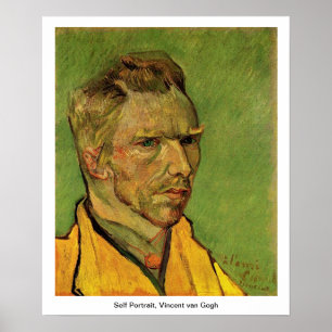 Póster Autoretrato, Vincent van Gogh.