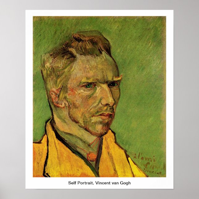 Póster Autoretrato, Vincent van Gogh. (Frente)