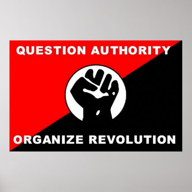 Póster Autoridad de preguntas Organizar poster de Revoluc (Frente)