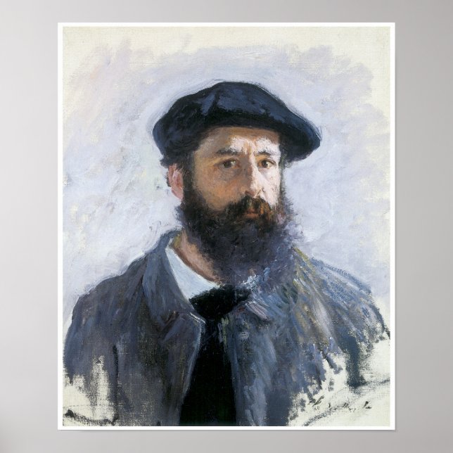 Póster Autorretrato, 1886, Claude Monet (Frente)