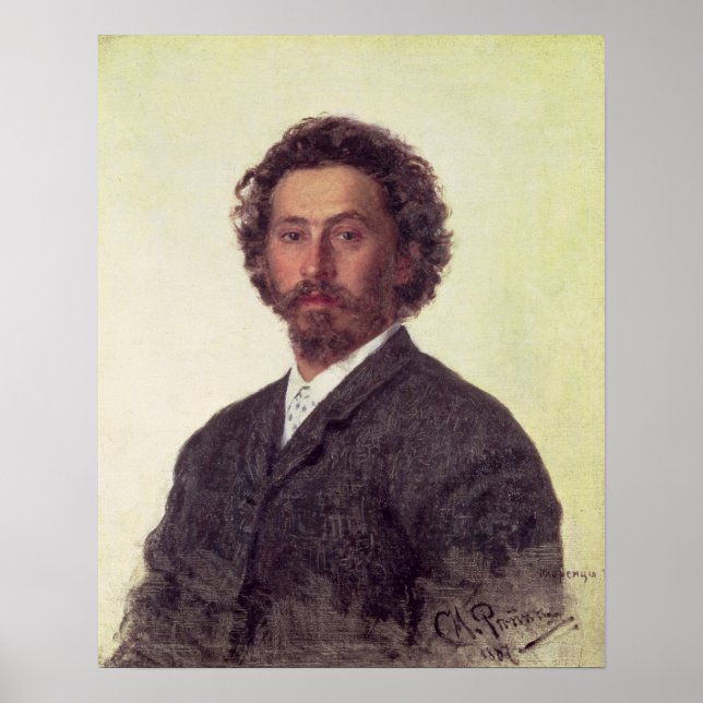 Póster Autorretrato, 1887 (Frente)