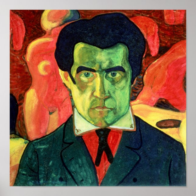 Póster Autorretrato, 1908 (Frente)