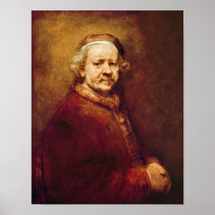 Póster Autorretrato adentro a la edad de 63, 1669