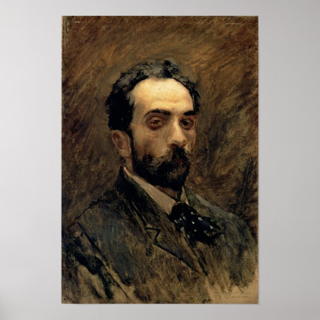 Póster Autorretrato, años 1890 (Frente)