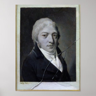 Póster Autorretrato con el vidrio quebrado