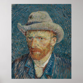 Póster Autorretrato con sombrero de fieltro gris de Vince
