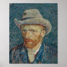 Póster Autorretrato con sombrero de fieltro gris de Vince