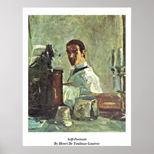 Póster Autorretrato de Enrique De Toulouse-Lautrec