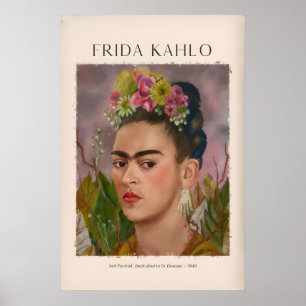 Póster Autorretrato de Frida Kahlo dedicado al Dr. Eloess