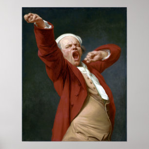 Póster Autorretrato de Joseph Ducreux, Yawning