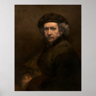 Póster Autorretrato de Rembrandt Holandés: Pintor de la E