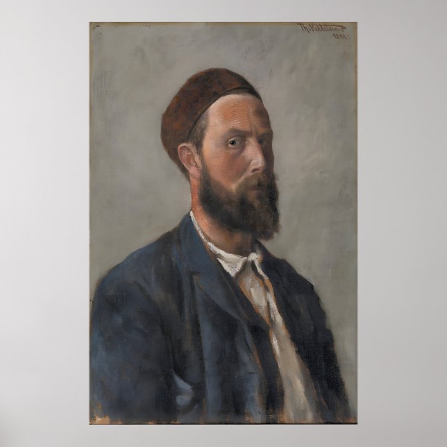 Póster Autorretrato de Theodor Kittelsen (Frente)