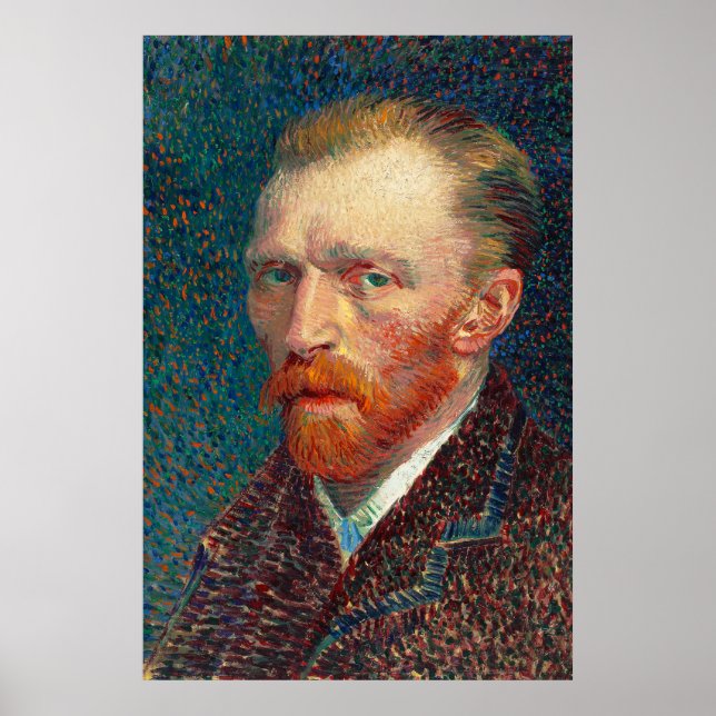 Póster Autorretrato de Vincent Van Gogh (1887).  (Frente)