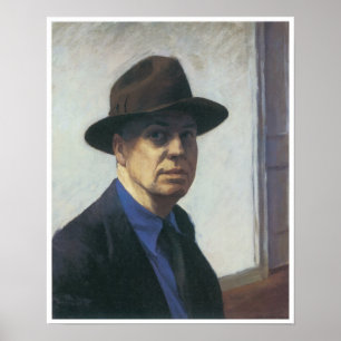Póster Autorretrato Edward Hopper