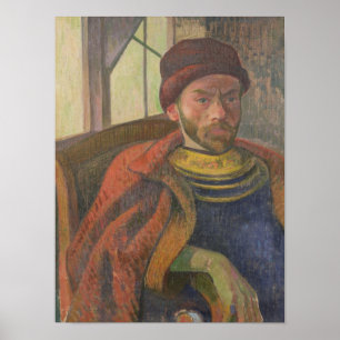 Póster Autorretrato en el traje bretón, c.1889