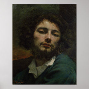 Póster Autorretrato o, el hombre con un tubo, c.1846