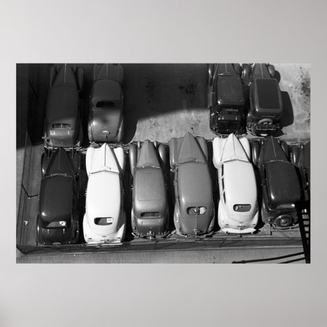 Póster Autos clásicos clásicos de clase, años 40 (Frente)