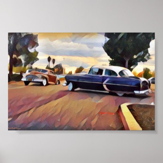 Póster Autos de crucero con bombas de menor tamaño (Frente)