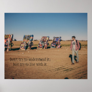 Póster Autos enterrados en Poster de arena