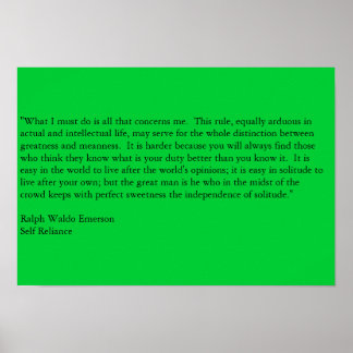 Póster Autosuficiencia