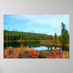 Póster Autumn at Clear Lake Poster