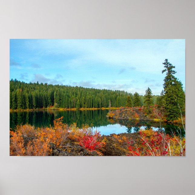 Póster Autumn at Clear Lake Poster (Frente)
