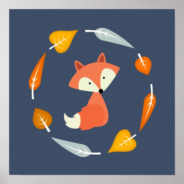 Póster Autumn Baby Fox (Frente)