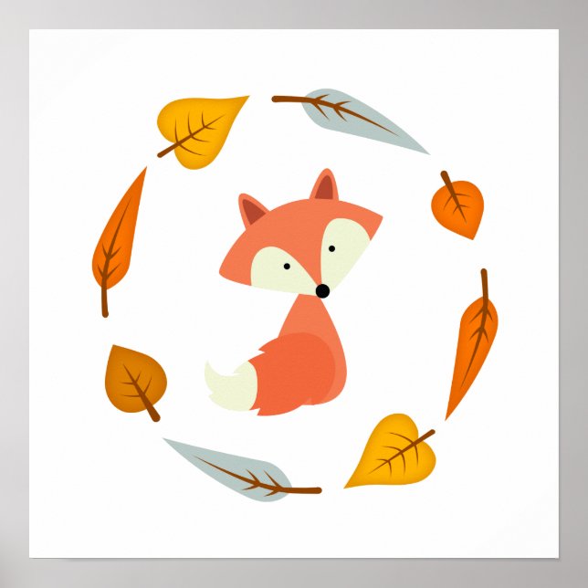Póster Autumn Baby Fox (Frente)
