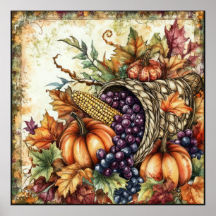 Póster Autumn Cornucopia Art Poster
