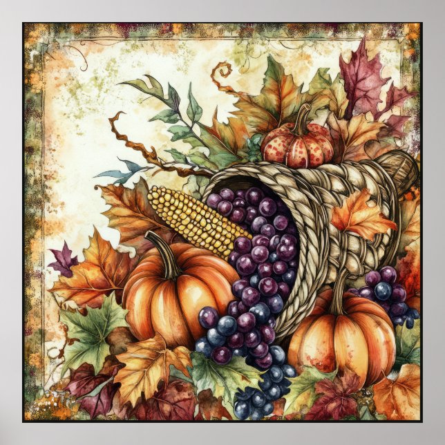 Póster Autumn Cornucopia Art Poster (Frente)