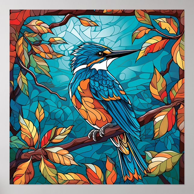 Póster Autumn Kingfisher Poster (Frente)