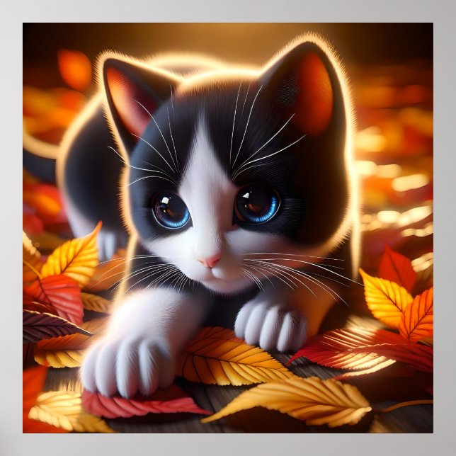 Póster Autumn Kitten Poster (Frente)