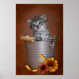 Póster Autumn Kitten Poster
