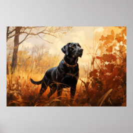 Póster Autumn Labrador